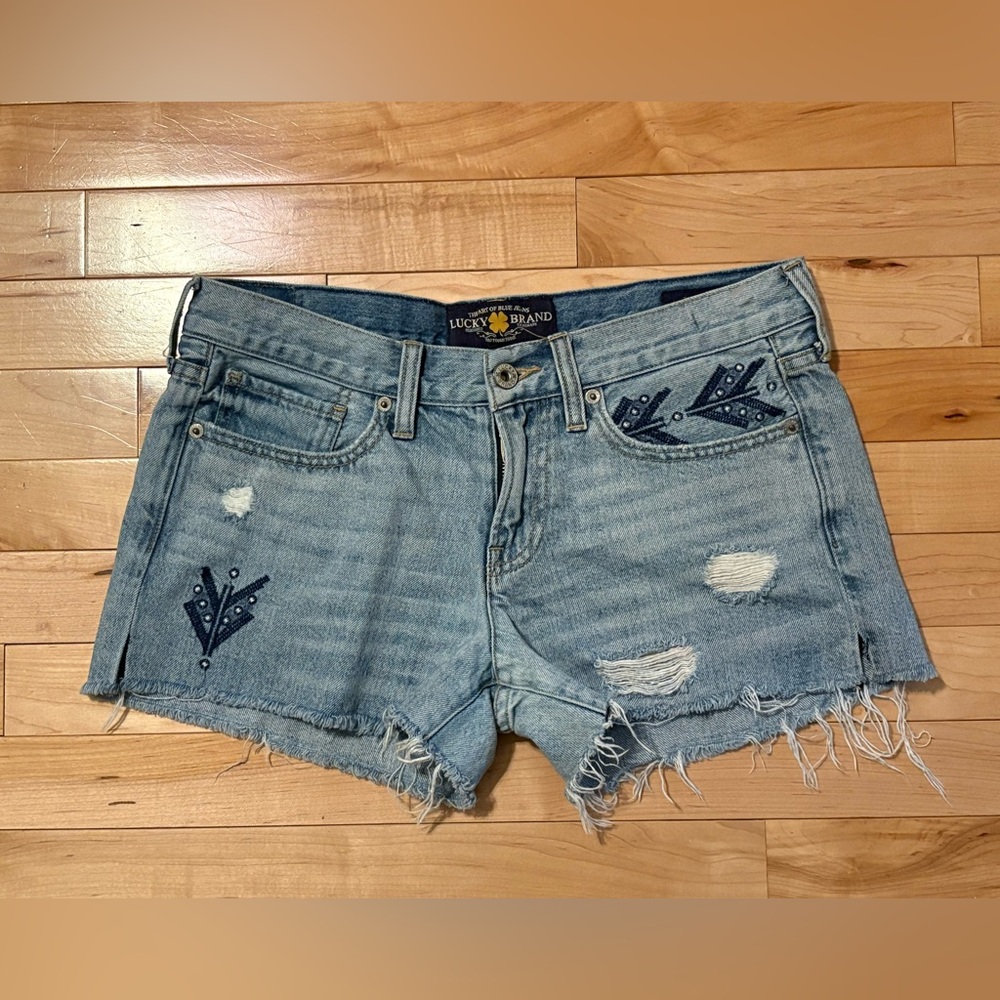 Lucky Brand The Cut Off Denim Jean Shorts Size 2 / 26